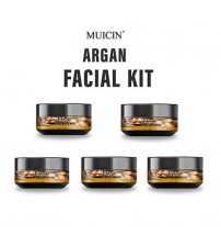 Muicin Argan Facial Kit 5 Steps Whitening Deep Cleansing Skin Tightening Moistruizing Oil Control